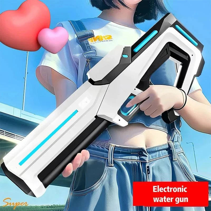 Powerful electric water gun by Nehwei Enterprise, adult outdoor water blaster for summer beach fun and water play.