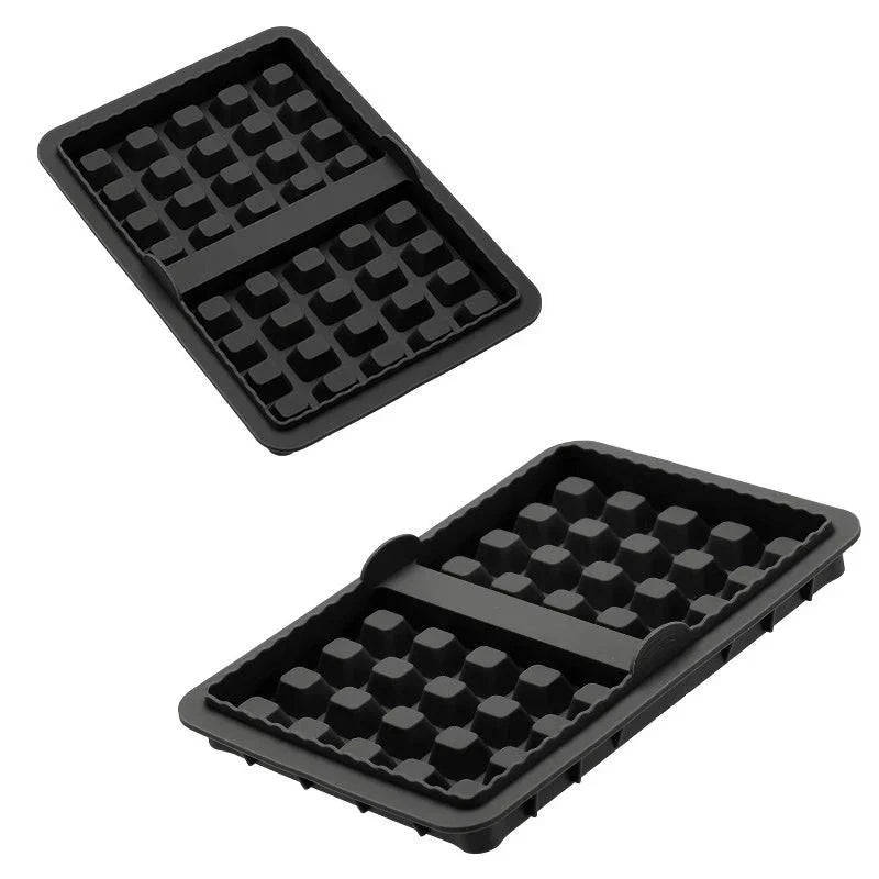 Nehwei enterprise silicone biscuit mold set with square waffle design, non-stick baking tray for pancakes and baking accessories.