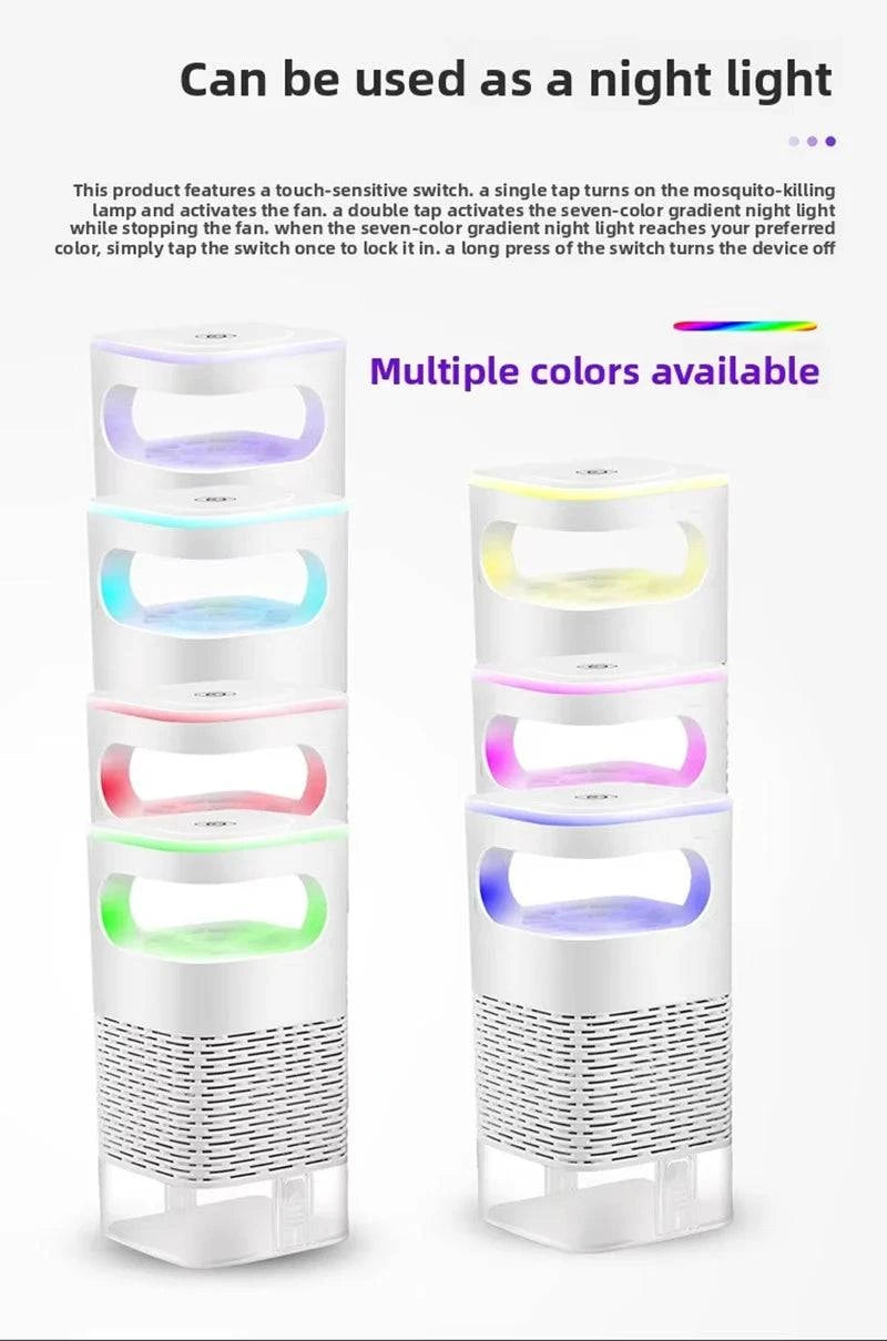 Nehwei enterprise mosquito killer lamp with LED light trap, USB-powered fly and bug repeller, ultra-quiet insect zapper for home use