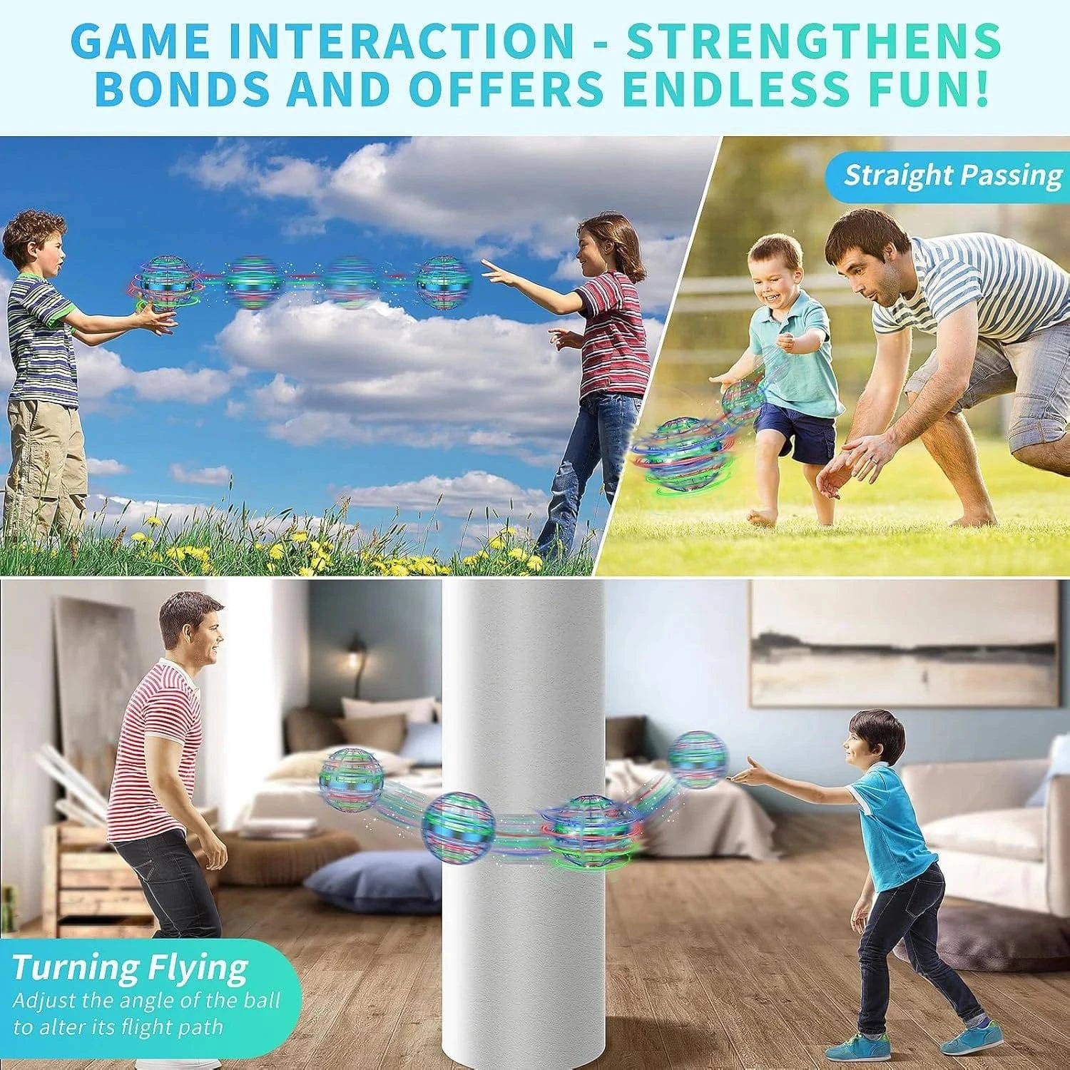 Nehwei enterprise 2026 AI Flying Orb Ball toy with galaxy design, hovering, spinning, and boomerang features, perfect for birthdays.