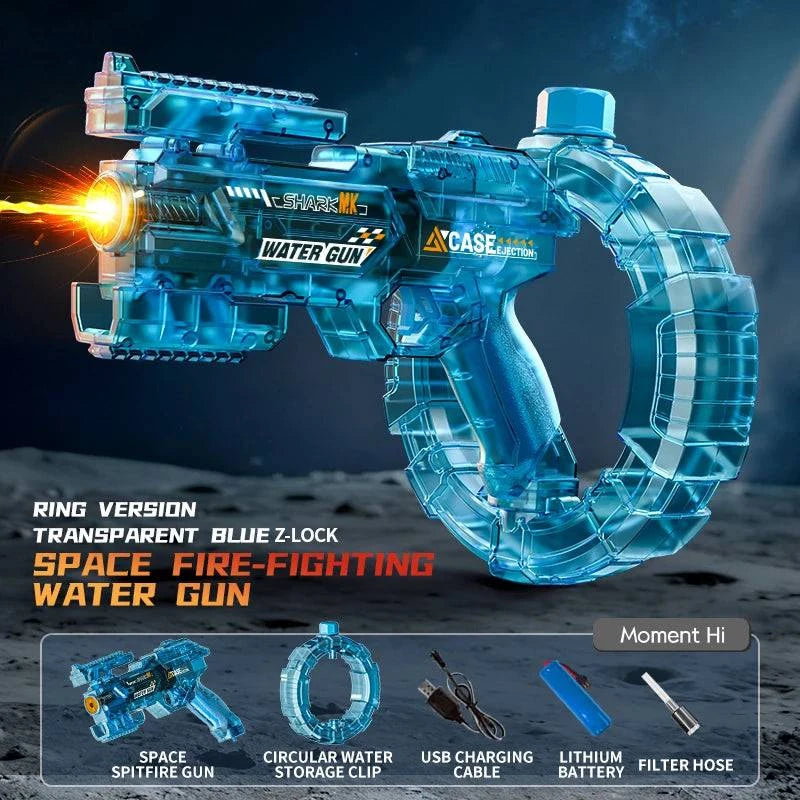 Powerful electric water gun for adults by Nehwei enterprise, featuring automatic suction and summer beach fun for kids and boys.