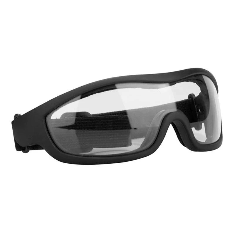 Nehwei enterprise motorcycle electric bike riding goggles with clear anti-UV lenses, comfortable eyewear for cycling and motorbiking.