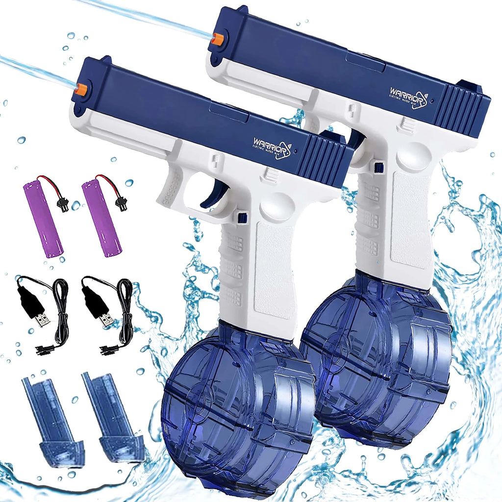 Rechargeable electric water gun by Nehwei Enterprise with manual spray option, up to 32 ft range, suitable for adults and kids.