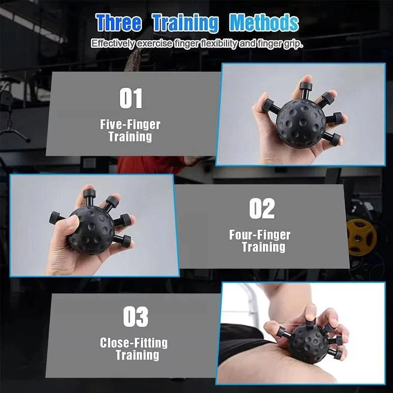 Nehwei enterprise five-finger trainer with grip ball, hand and wrist strength rehabilitation device, portable finger exerciser.