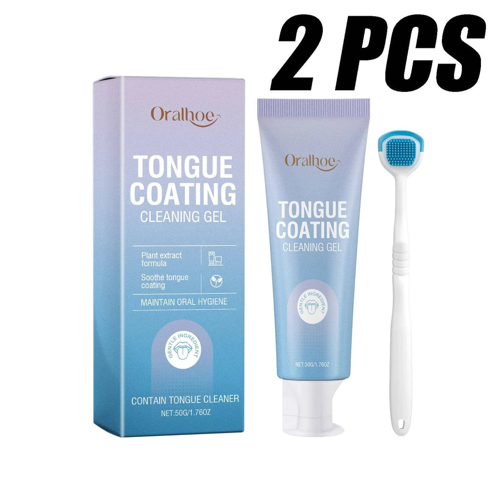 Nehwei enterprise tongue cleaning gel set showing a tube of oral hygiene gel for removing tongue coating and freshening breath