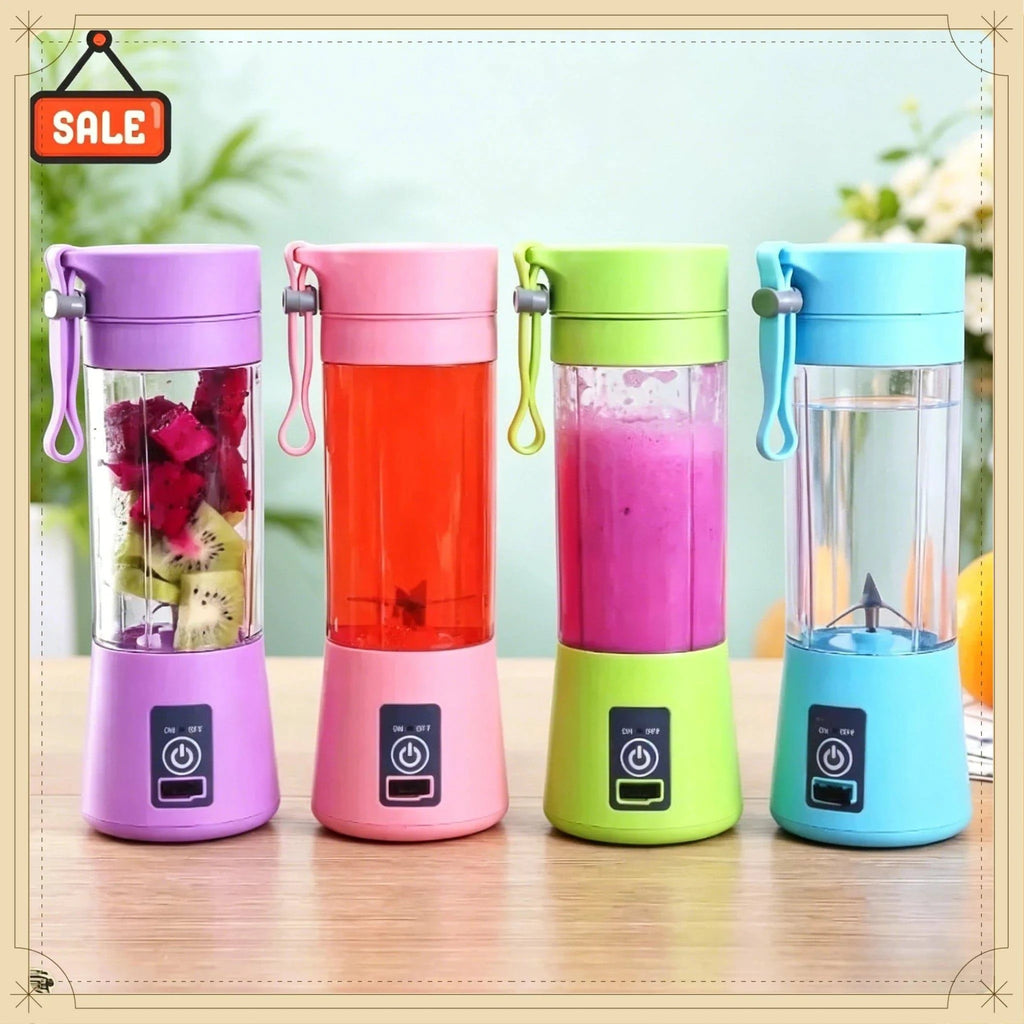Portable rechargeable handheld blender by Nehwei enterprise with mini fruit juicer cup for smoothies and milkshakes.