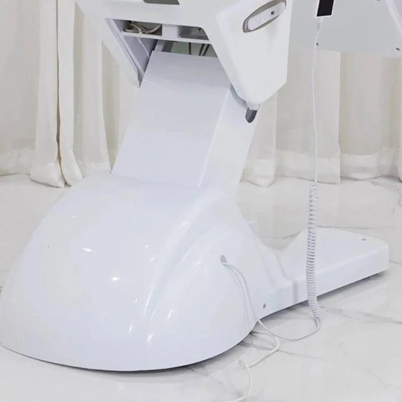 Luxury Nehwei electric massage table with modern design, adjustable height, and plush upholstery for professional esthetic treatments.