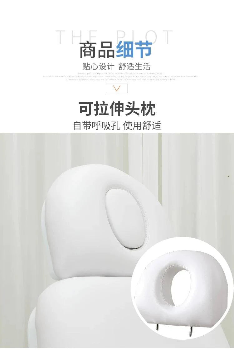 Luxury electric massage table by Nehwei enterprise, modern professional massage bed with adjustable height and sleek esthetic design.