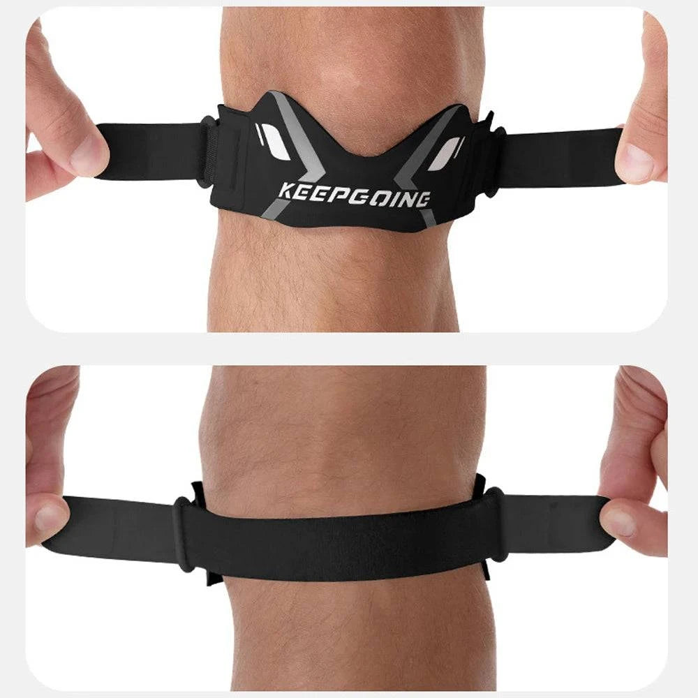 Nehwei Enterprise patella knee strap band with ergonomic pad, designed for knee pain relief and support during activity