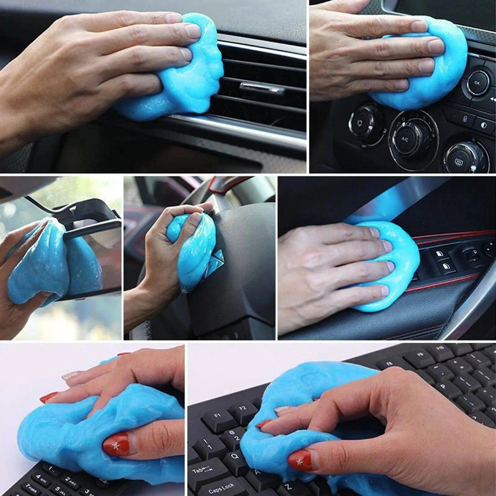 Nehwei enterprise car dust cleaning gel, soft rubber mud for air vents, dashboards, gaps, and odor absorption.