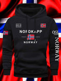 Men's Norway autumn winter fleece hoodie by Nehwei enterprise, windproof, warm, oversized, 100% cotton, high elastic outdoor commuter top