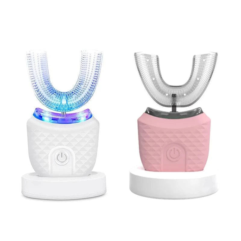 Nehwei enterprise U-shaped electric toothbrush with 360-degree automatic cleaning, designed for comprehensive dental care.