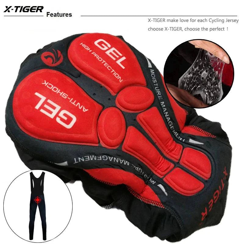 Nehwei enterprise X-TIGER winter cycling bib trousers with thermal fabric, Coolmax, 5D gel pad, designed for mountain biking warmth