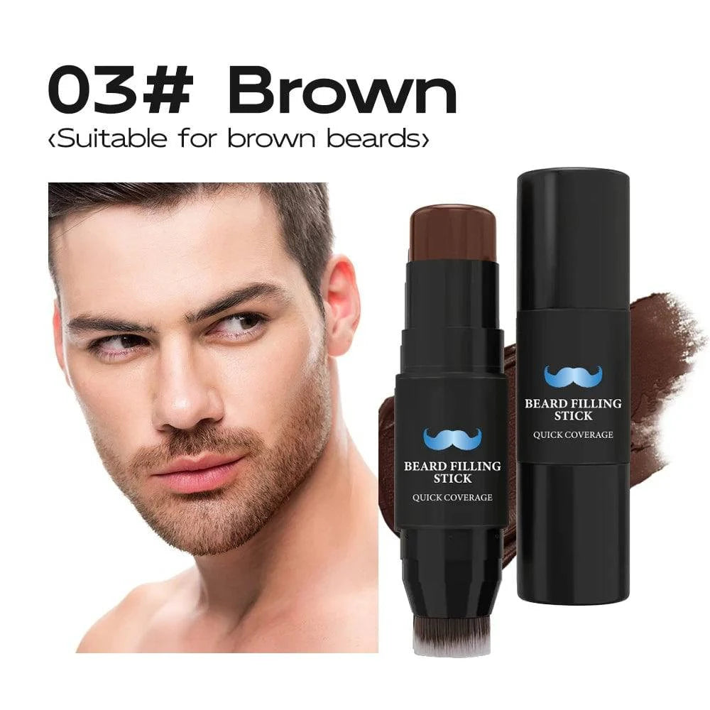 Nehwei enterprise 2-in-1 beard filler pen with brush, natural coverage for men's beards, long-lasting and easy to use.