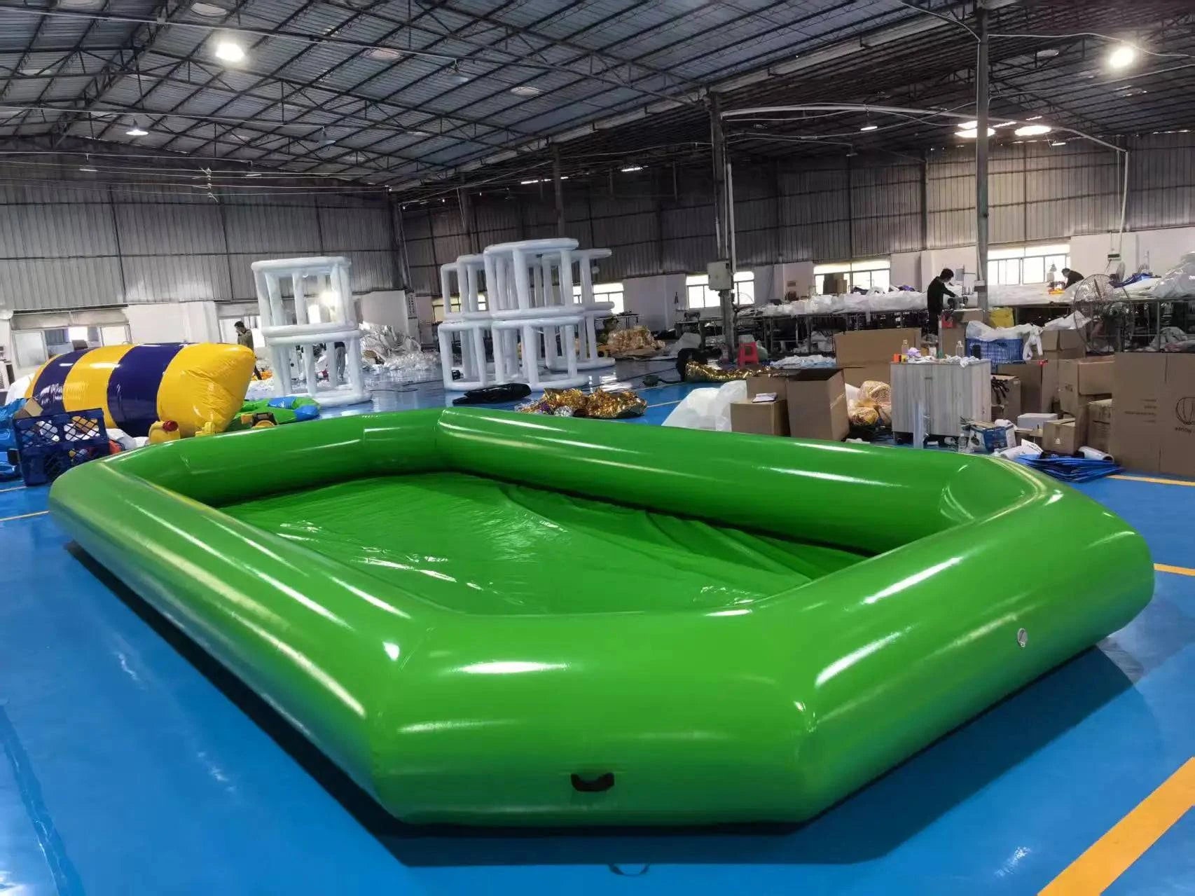 Large inflatable PVC swimming pool by Nehwei enterprise, suitable for outdoor ground water fun and above-ground swimming activities.