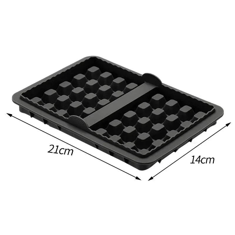 Nehwei enterprise silicone biscuit mold set with square waffle design for baking pancakes and biscuits, non-stick baking tray.