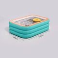 Rectangular inflatable outdoor pool by Nehwei enterprise, foldable swimming pool for backyard water parties and family fun.