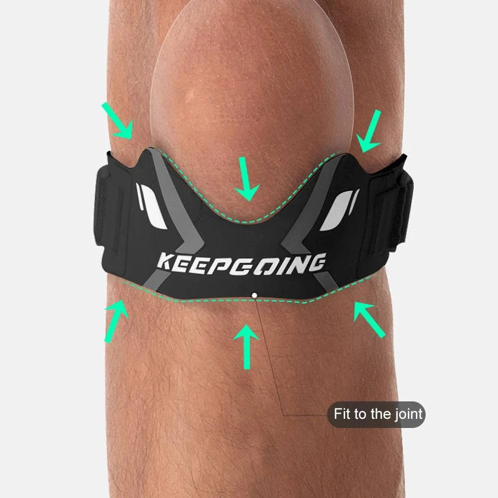 Nehwei enterprise patella knee strap band supporting knee pain relief and stabilization with ergonomic pad, ideal for knee braces.