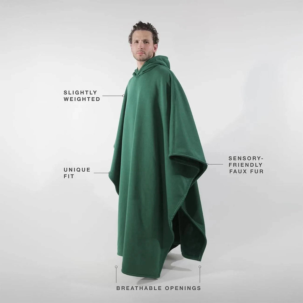 Nehwei enterprise Eden unisex oversized hoodie cloak with faux fur lining, lightweight, super warm, and ultra-soft winter clothing.