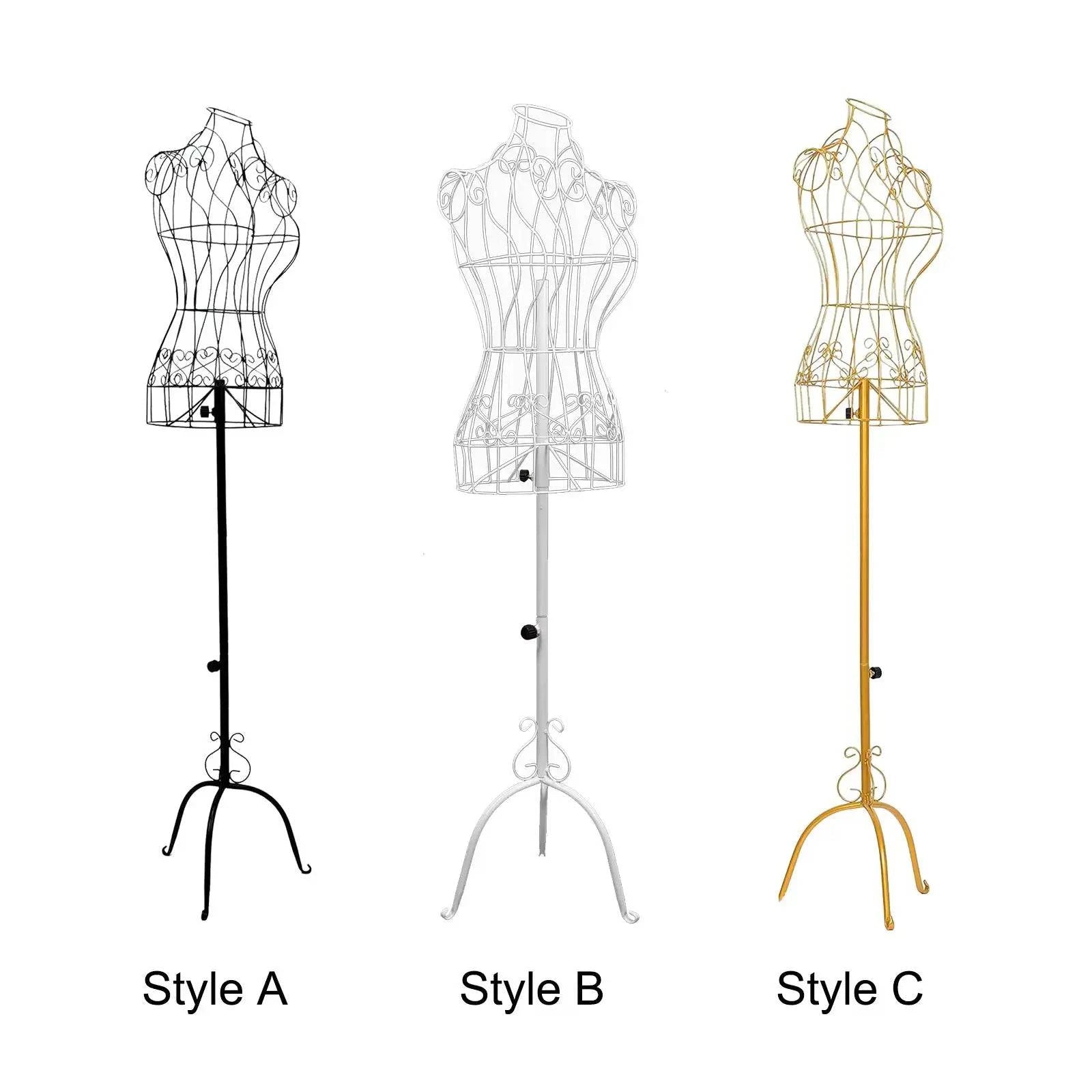 Female mannequin with iron stable base, adjustable height, torso dress form for tailoring and display by Nehwei Enterprise.