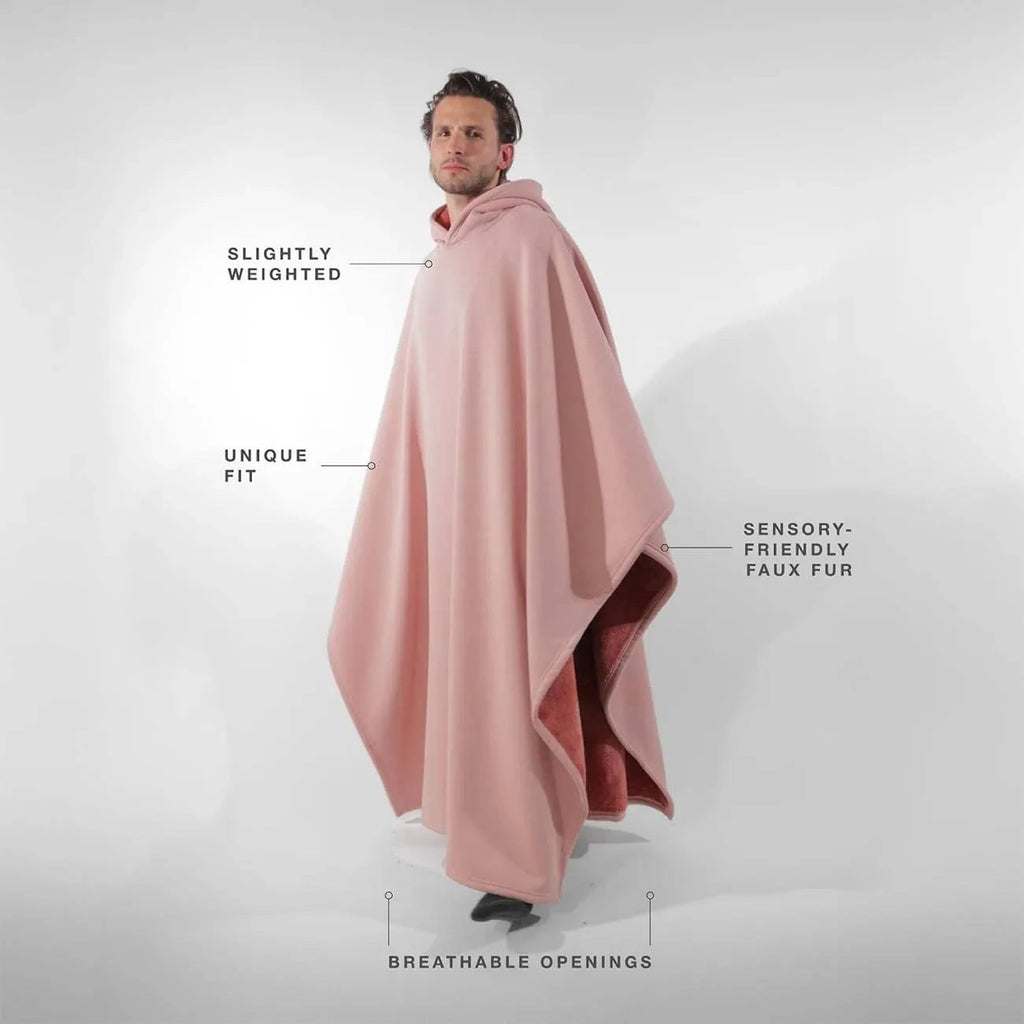 Unisex Eden oversized hoodie cloak by Nehwei enterprise with faux fur lining, lightweight, super warm, and ultra-soft winter winter cloth