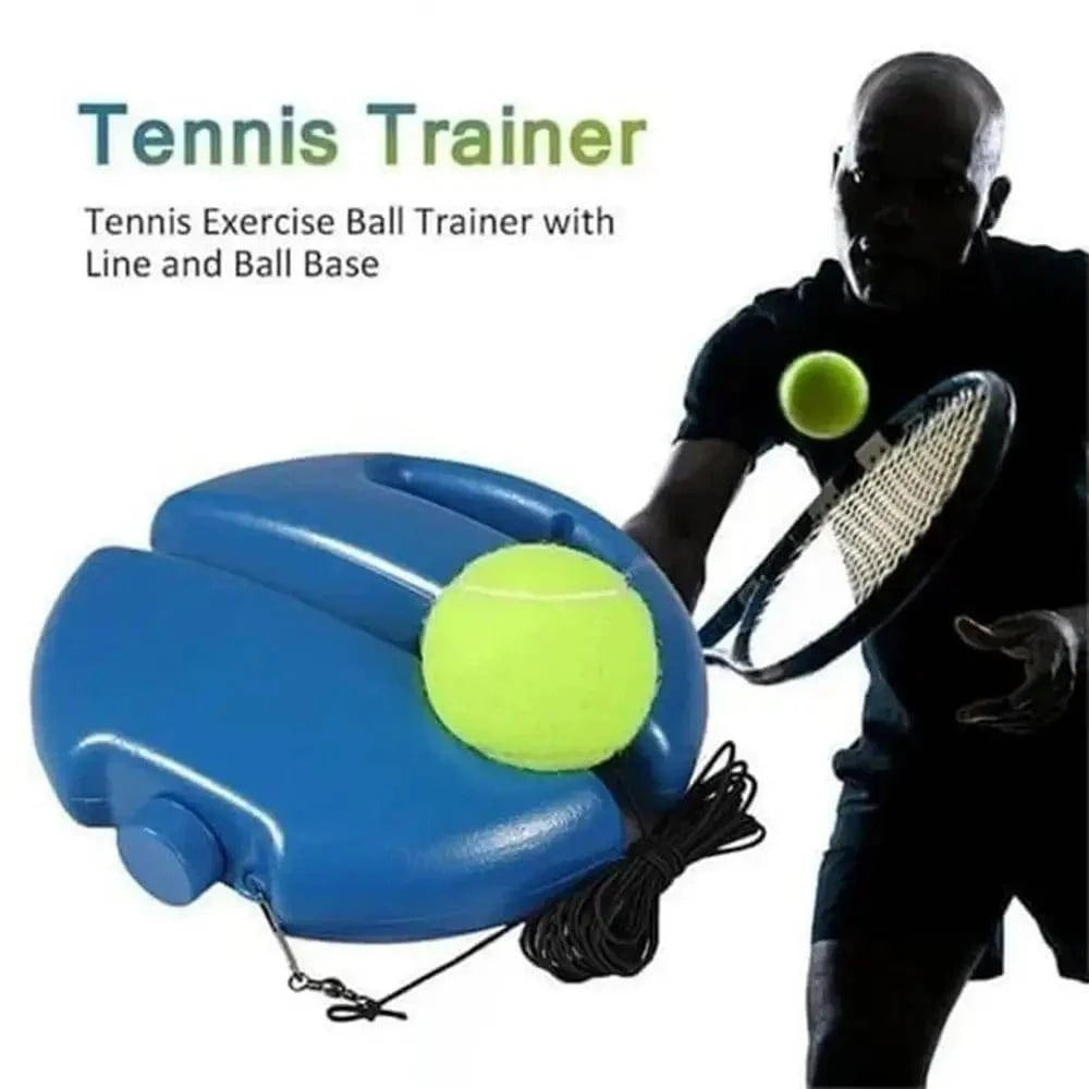 Nehwei enterprise tennis training aid with elastic rope, ball practice base, and rebound tennis trainer for improving skills.