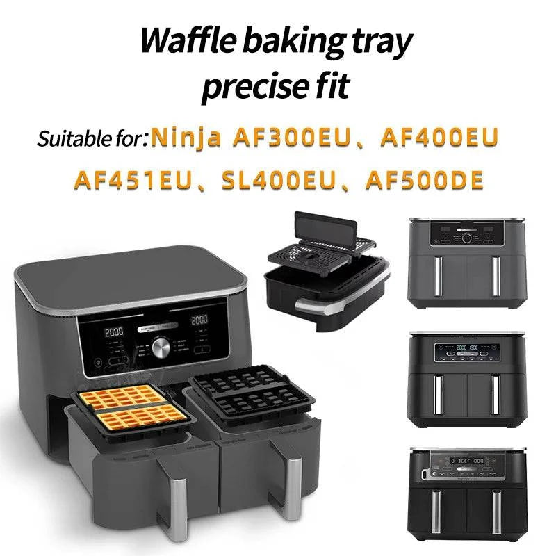 Nehwei enterprise silicone biscuit mold set with square waffle design, non-stick baking tray for pancakes and baking accessories.