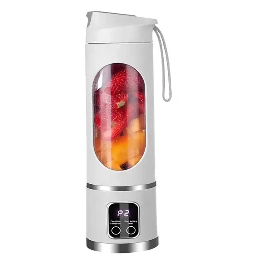 Nehwei portable USB rechargeable mini blender with digital display, 12-blade system, ideal for travel, featuring 3 modes.
