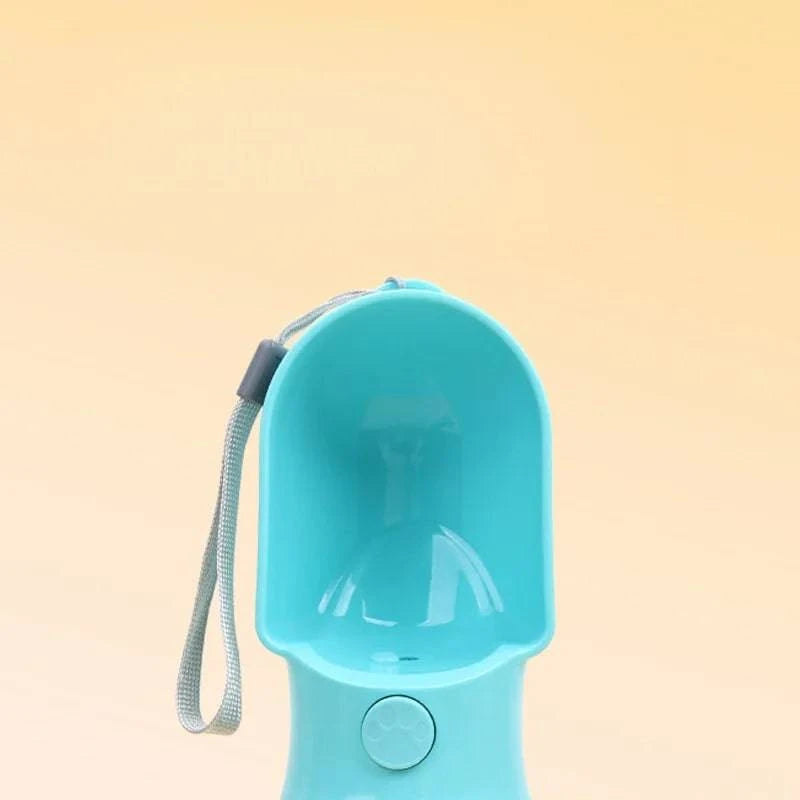 Portable Nehwei enterprise dog and cat water bottle with food container, leak-proof outdoor water dispenser for pets.