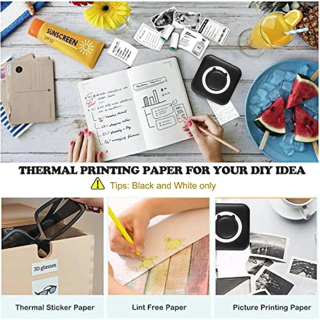 Nehwei enterprise MINI Print portable thermal printer with photo and label printing, wireless Bluetooth, compatible with Android and iOS.