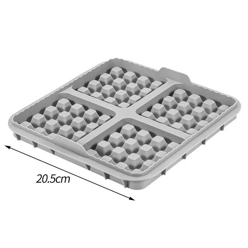 Nehwei enterprise silicone biscuit mold set with square waffle design, non-stick baking tray for pancakes and baking accessories.