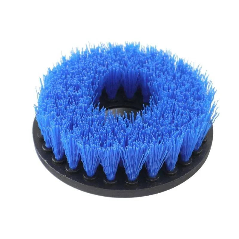 Nehwei enterprise 4-inch soft drill brush attachment for cleaning carpets, upholstery, leather, glass, car tires, and electric scrubbers.