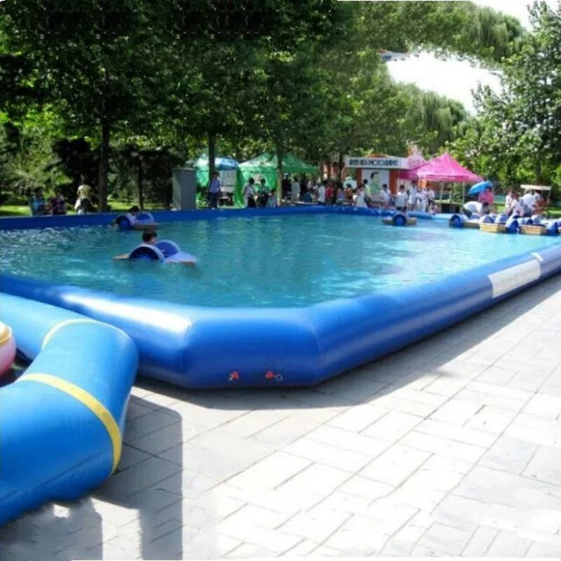 Large inflatable outdoor swimming pool by Nehwei Enterprise, with PVC construction, ideal for ground water parks and family swimming fun.