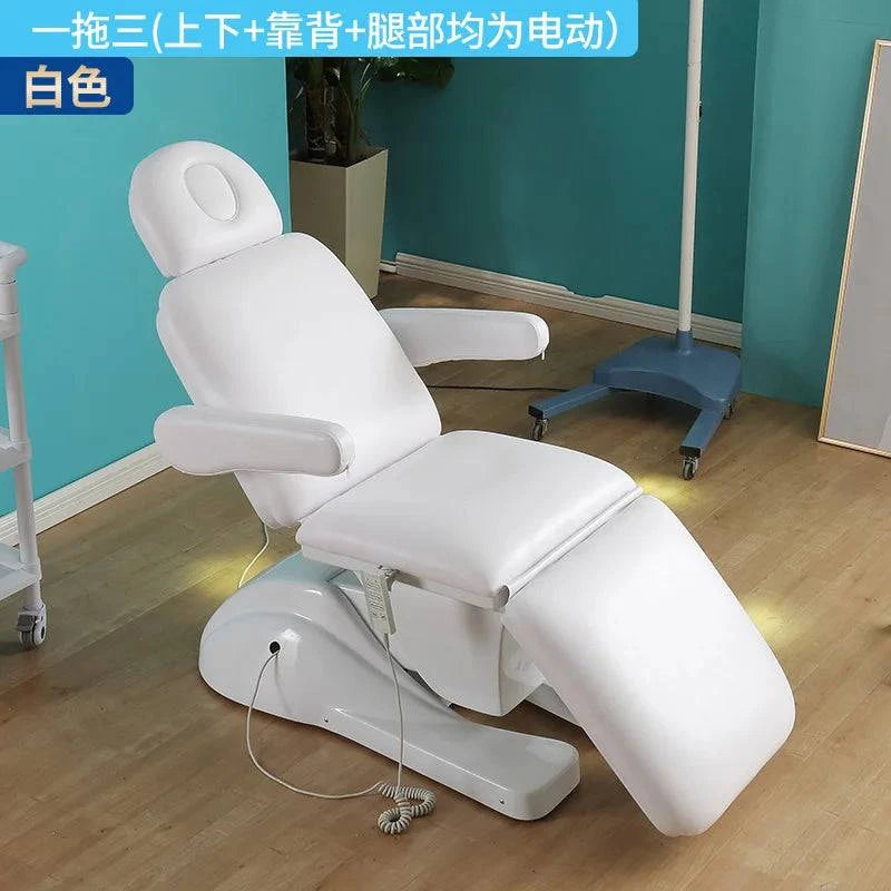 Modern luxury electric massage table by Nehwei Enterprise, featuring a sleek design, adjustable height, and premium esthetic furniture finish.