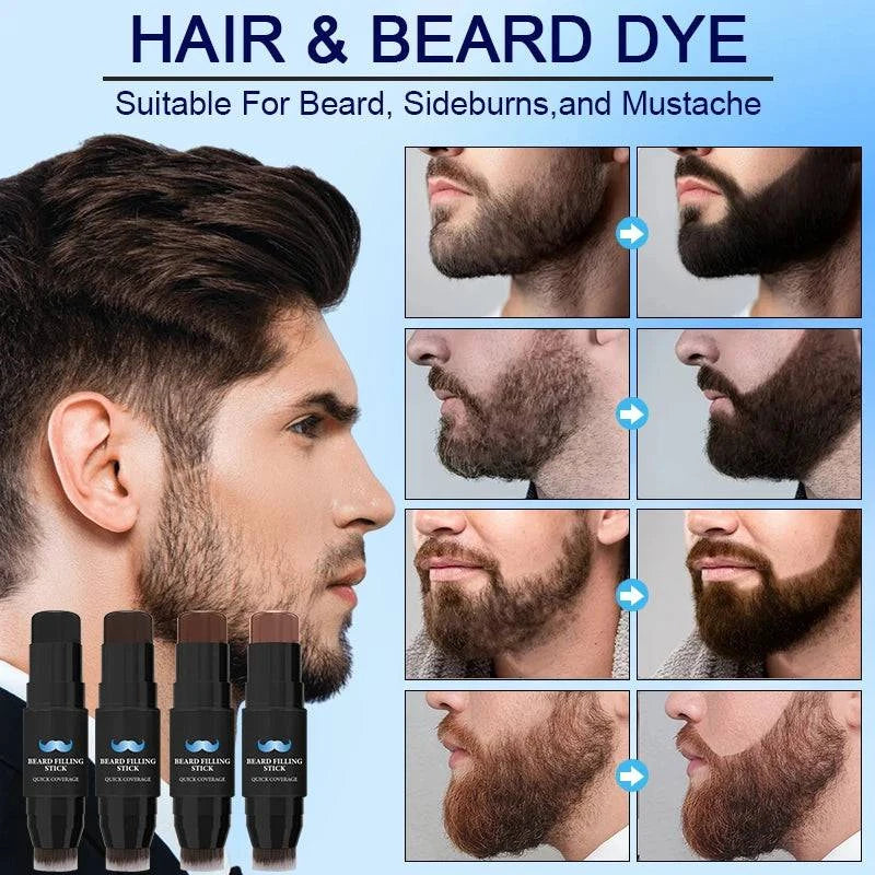 Nehwei enterprise 2-in-1 beard filler pen with brush for natural, long-lasting coverage of men's beards and facial hair.