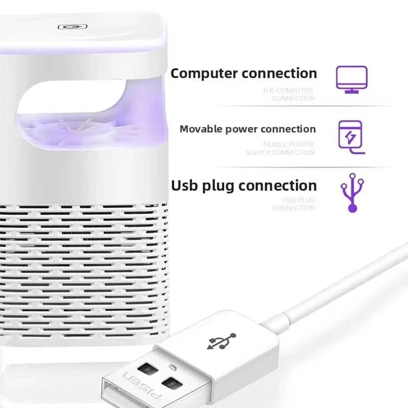 Nehwei enterprise mosquito killer lamp with electronic LED light trap, USB-powered, ultra-quiet fly and bug repeller for home use