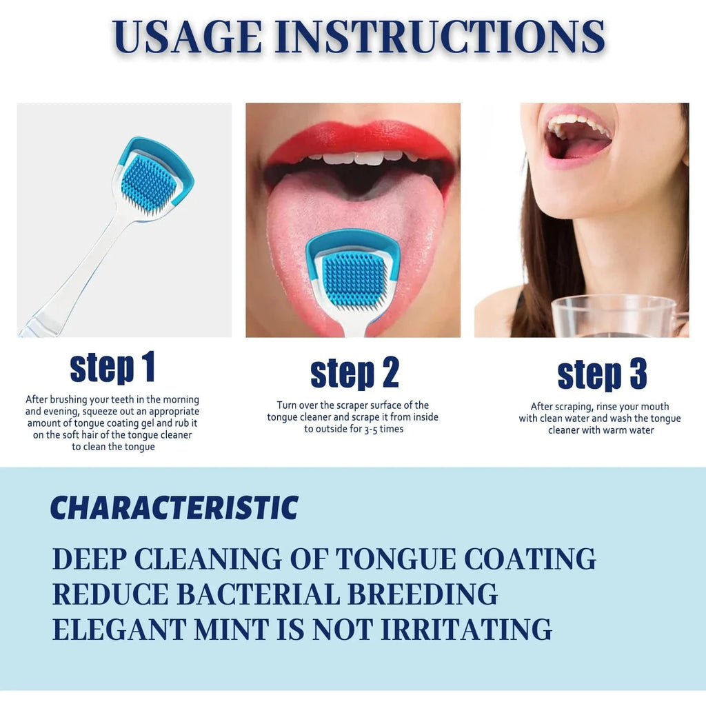 EELHOE tongue cleaning gel with brush for oral care, fresh breath, odor removal, and dental hygiene from Nehwei enterprise