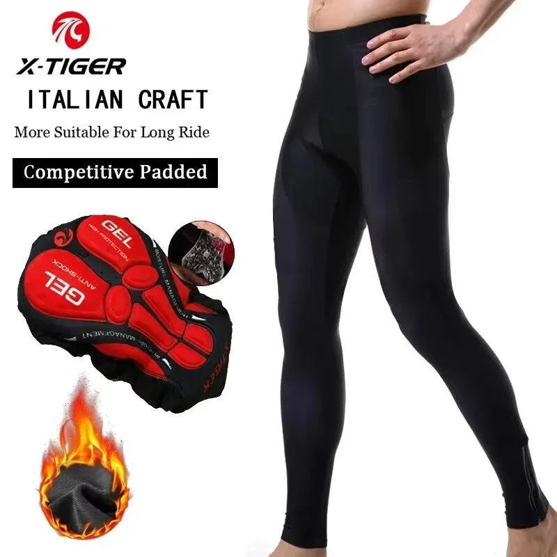 Nehwei enterprise X-TIGER winter cycling bib trousers with thermal insulation, Coolmax fabric, and 5D gel pad for mountain biking.