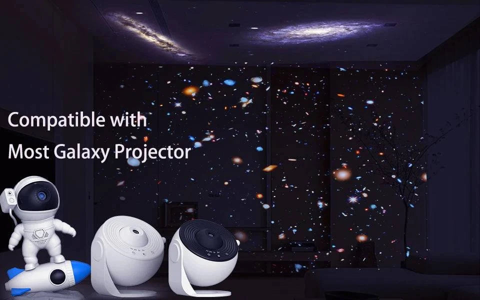 Nehwei enterprise galaxy night light projector set with starry sky and planetarium lamp design, six-pack, projector not included.