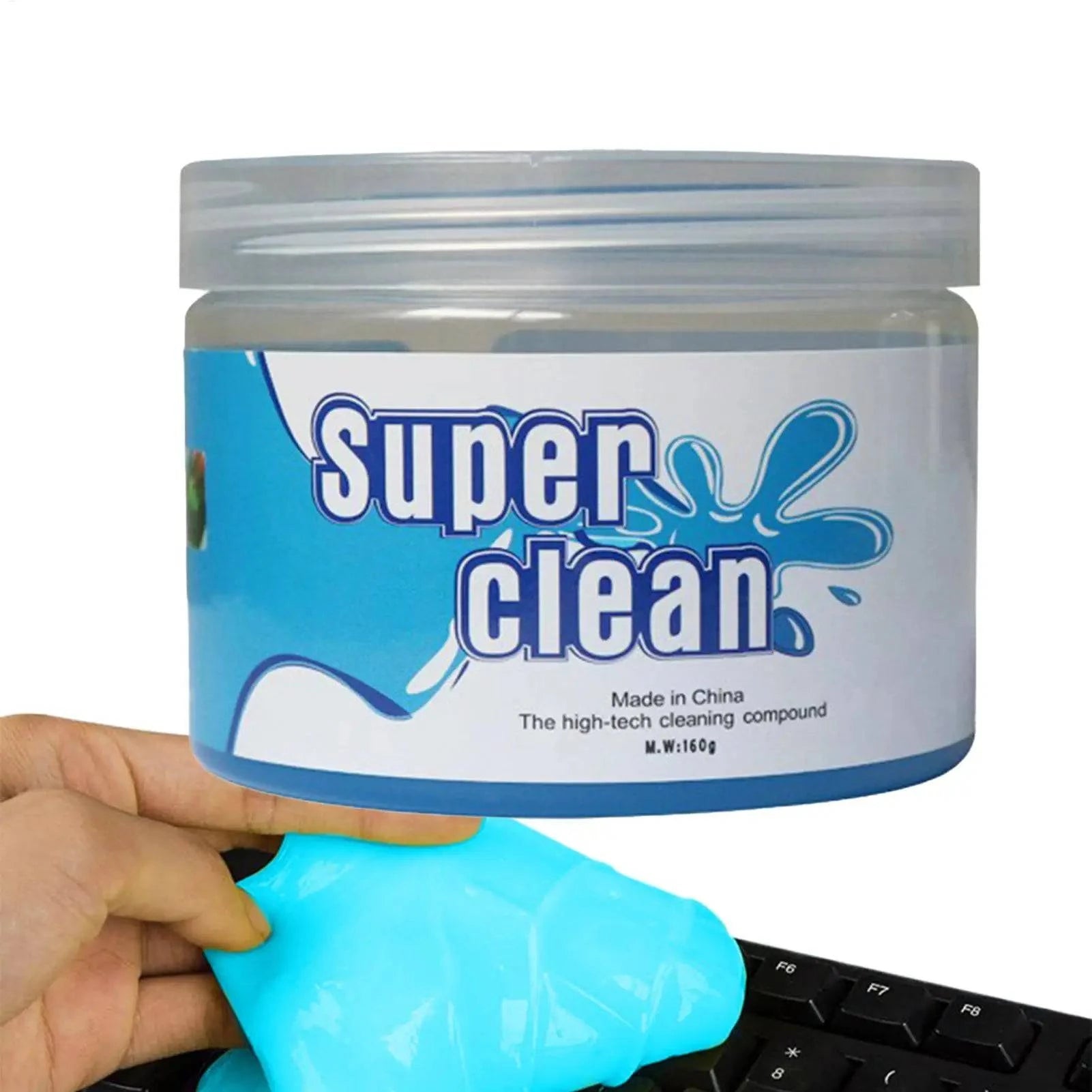 Nehwei enterprise car gel cleaner for dashboard and interior detailing, showing the cleaning gel tool on a vehicle dashboard and vents.