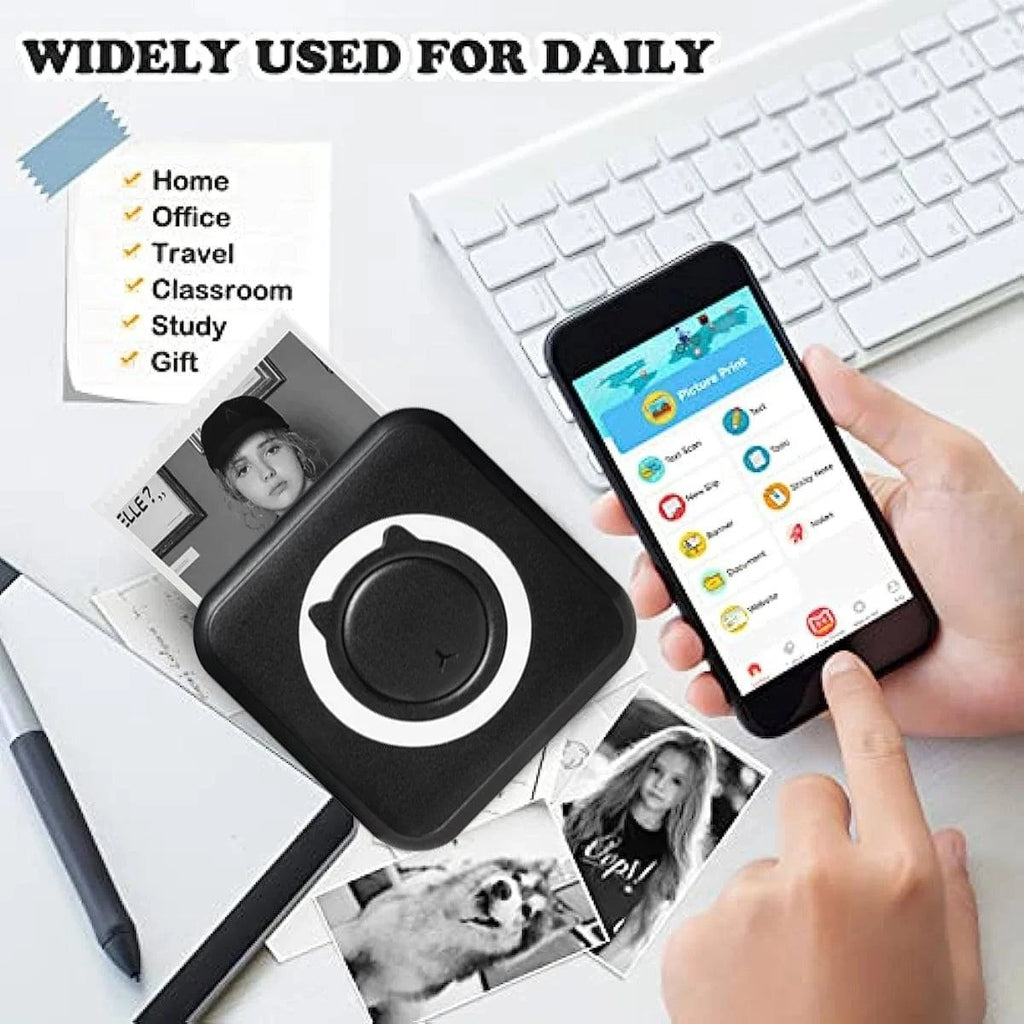 Nehwei enterprise MINI Print portable thermal printer with 58mm paper, wireless Bluetooth connection for Android and iOS devices.