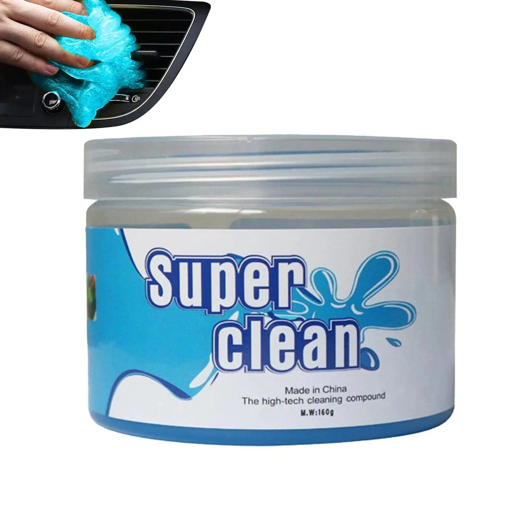 Nehwei enterprise car gel cleaner for dashboards, vents, and interior surfaces, showing the flexible cleaning gel and car interior details.