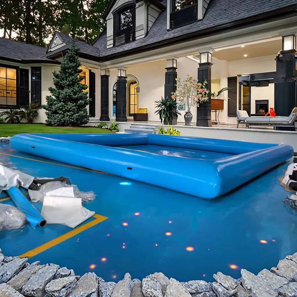 Large inflatable PVC outdoor swimming pool by Nehwei enterprise, suitable for ground water parks and above-ground swimming.