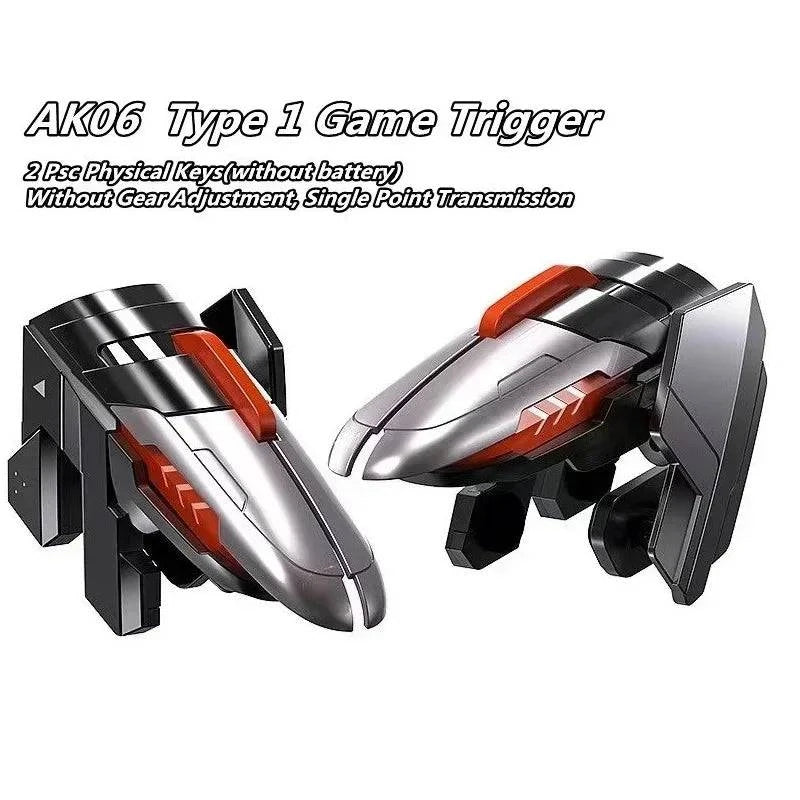Nehwei MEMO 6 Finger mobile game trigger for PUBG, ABS alloy L1 R1 buttons for iOS and Android gamepad controller.