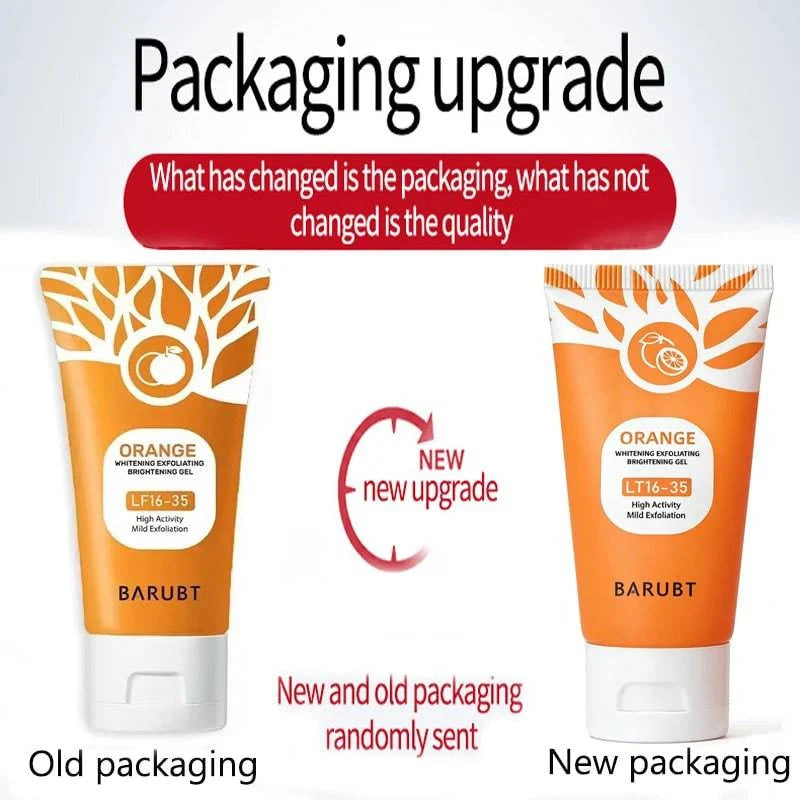 Nehwei Orange Exfoliating Gel for face and body, natural peeling and skin cleaning scrub with moisturizing properties.