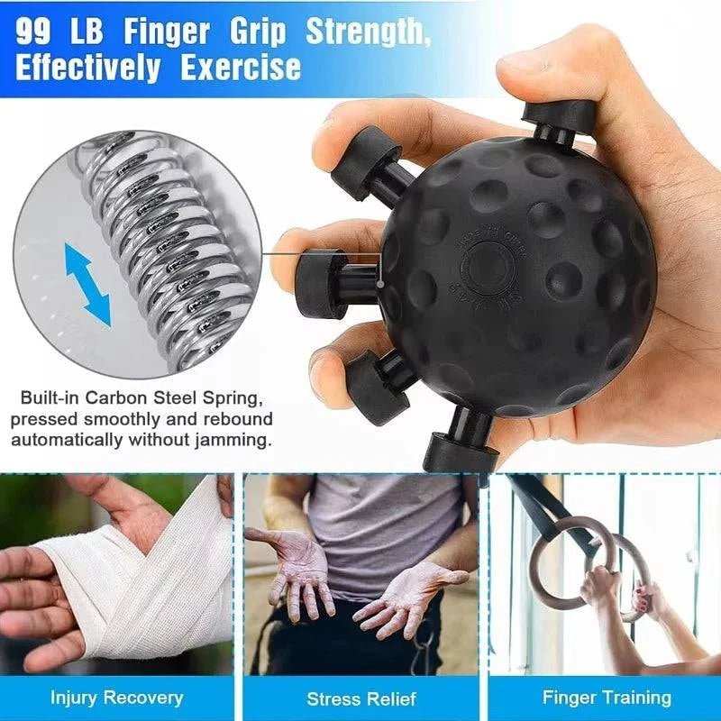 Nehwei enterprise five-finger trainer with grip ball for finger rehabilitation, hand strength, wrist grip, portable finger exerciser