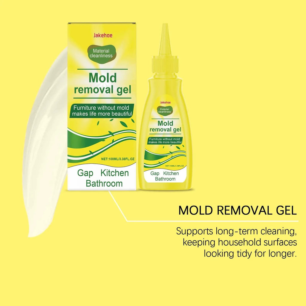 Nehwei Jakehoe kitchen cleaning gel dissolving mildew stains, removing odors and mold from bathroom surfaces without residue.