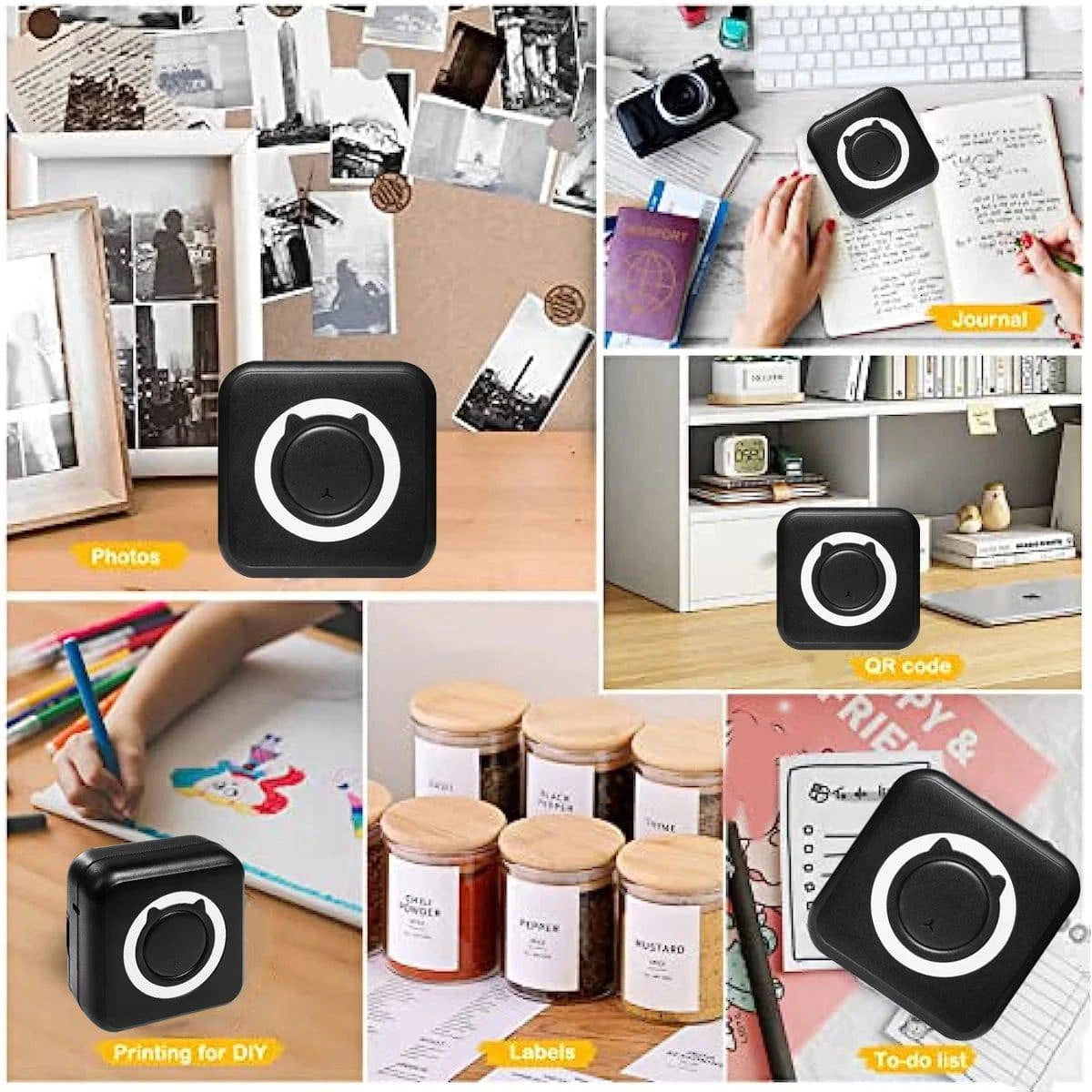 Nehwei enterprise MINI Print portable thermal printer with wireless Bluetooth, 58mm label and photo printing for Android and iOS devices.