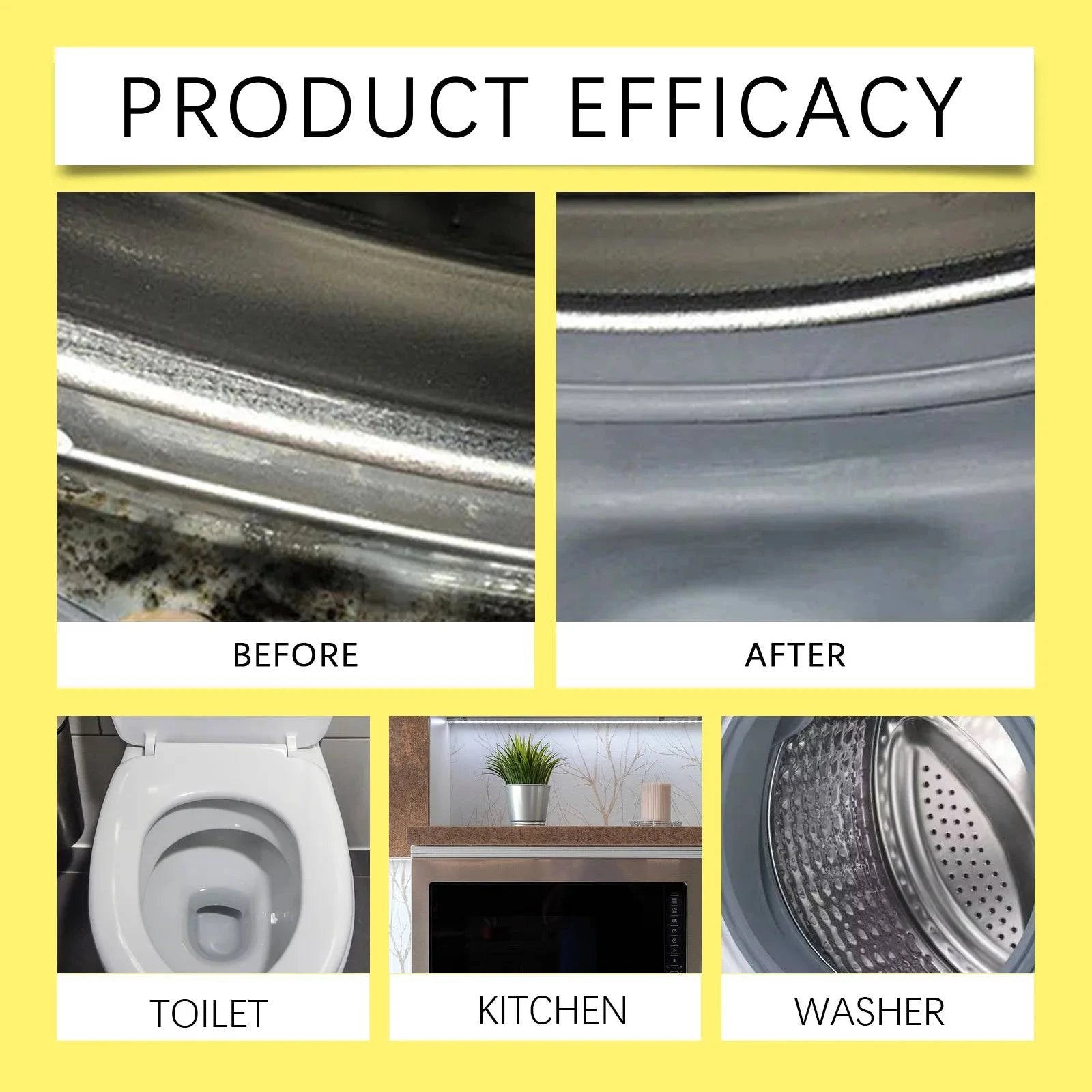 Nehwei enterprise Jakehoe Kitchen Cleaning Gel dissolves mildew stains and mold in bathrooms, eliminating odors without residue.