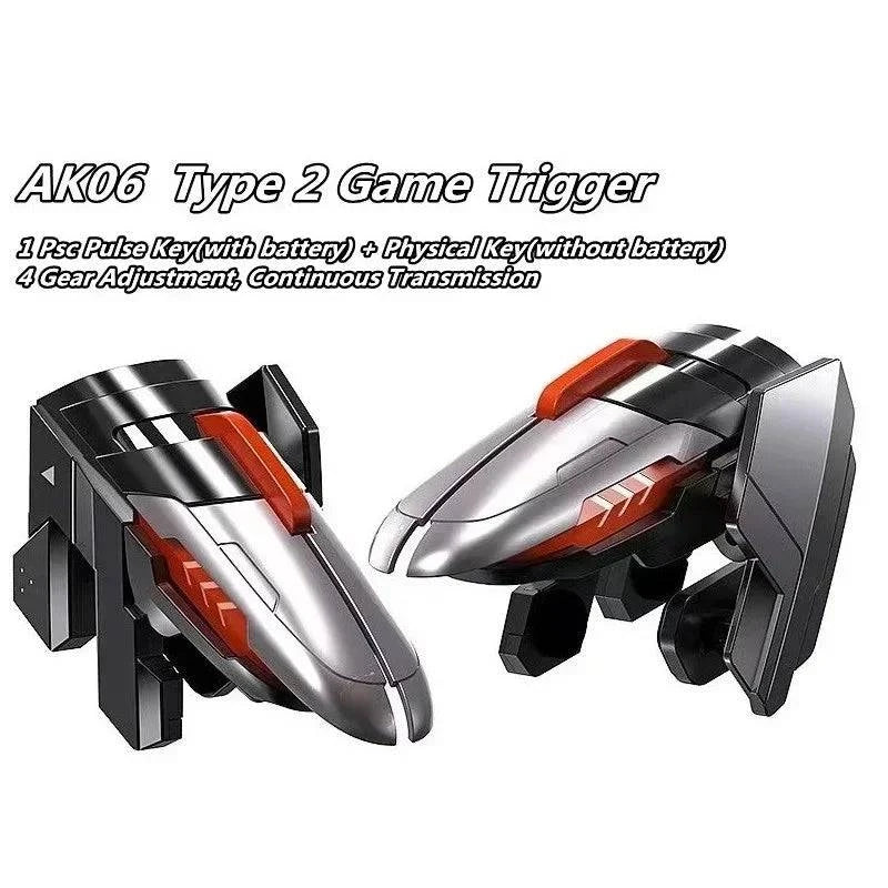 Nehwei MEMO 6 Finger mobile game trigger for PUBG, ABS alloy L1 R1 buttons for iOS and Android gaming controllers.